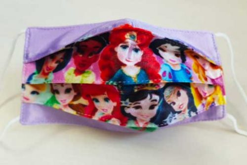 Washable face masks – Princesses – girl (pack of 2 pcs)