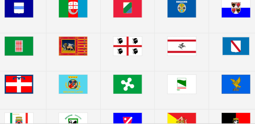 Le bandiere delle regioni d'Italia, Resolfin, bandiere, pennoni, aste