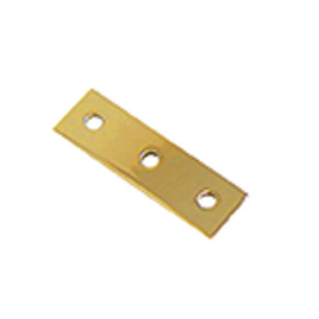 Piastra a 3 fori ottone lucido, sagomata